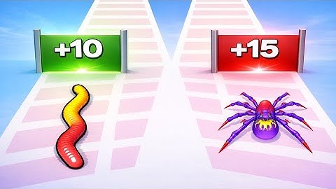 Gummy Worm Go VS Anti Spider Run All Levels Speed Run Gameplay Android iOS Ep1