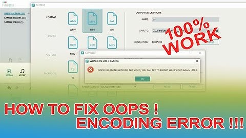 how to solve opps! failed encoding problem