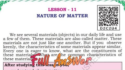 ||class 5 EVS|| Lesson -11 Nature of Matter|| #class5evs #class5 #class5th 