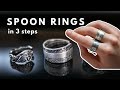 Create SPOON RINGS in 3 easy steps!! DIY spoon ring tutorial