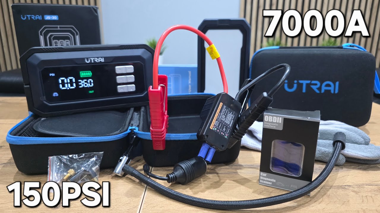 Najlepszy JUMP STARTER z DUŻĄ mocą Utrai JS-30 + interfejs OBDII i funkcja kompresora za 300zł !!!