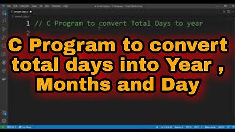 Write a c program to convert days into year , months and days |@codingconcept6643 #shorts#code#coding