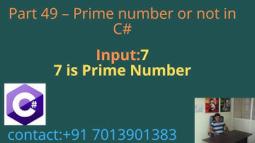 Prime number or not in C# - Part 49