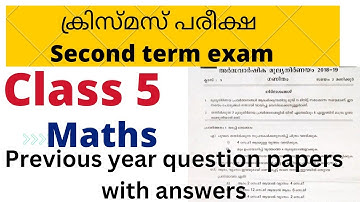 class 5 maths second term exam previous year question papers