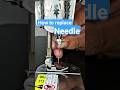 How to replace needle to a sewing machine. #sewing #sewingtutorial #sewingtips #sewinghacks #shorts