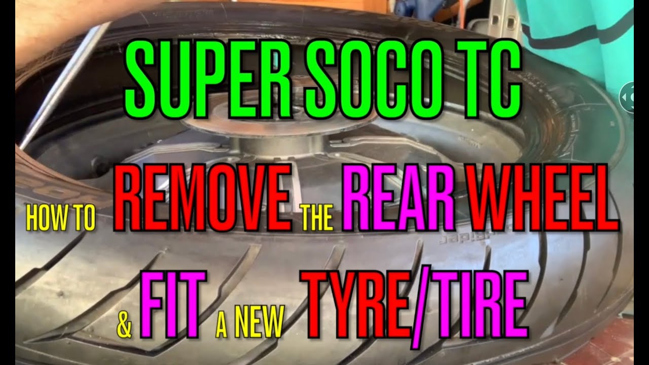 Super Soco TC / TS Vmoto How to Remove Rear Wheel & Fit Rear Tyre / Tire