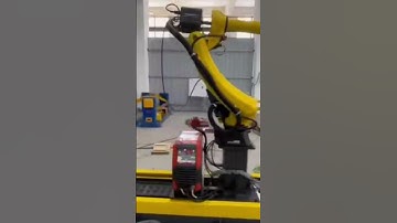 Demonstration of our linear rail supporting Fanuc robot applied to automated welding.