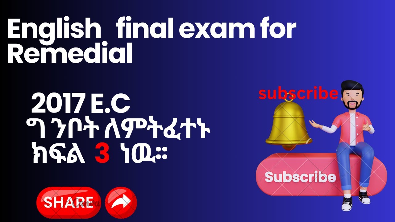 English final exam for remedial part 3