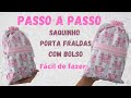 Saquinho porta fraldas- porta fraldas e lenço umedecido