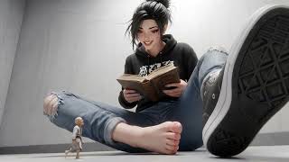 Anime feet tiny man as personal assistant #anime #foot #ai #trending 