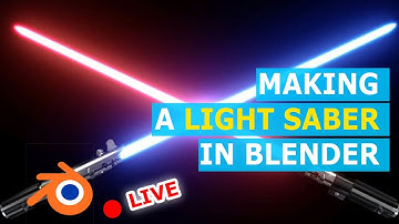 Modeling a light saber in blender 2.8 live stream