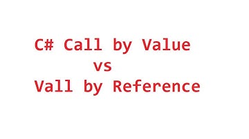 Call by Value and call by Reference in C# with Examples