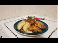 Deliciosos Muslos de pollo ala mostaza con papas al horno