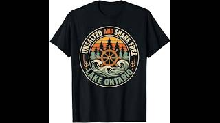Vintage Unsalted And Shark Free Lake Ontario T-Shirt | Great Lakes Gift & Boating Outfit