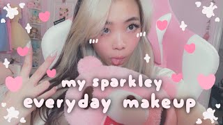 Glittery Everyday Makeup Tutorial for Winter 2022! | Tiffany Weng