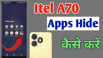 How to hide apps in Itel a70/Itel a70 me app hide kaise kare,Itel a70 app hide setting