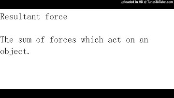 Resultant force definition for SPM students (Auditory memory)