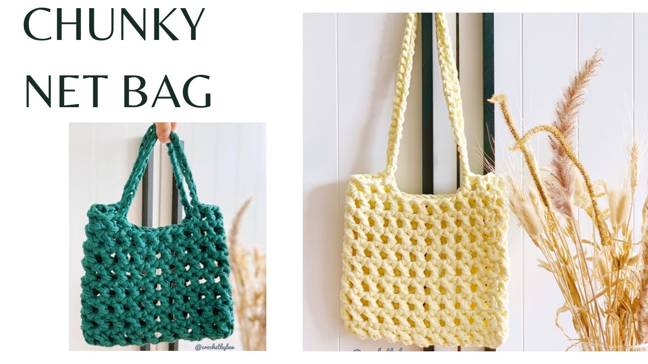 CROCHET CHUNKY NET BAG  CROCHET BY BEV 