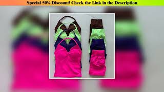 Must Buy No Logo 2Pcs Gym Set Women Backless Tank Tops High Waist Scrunch Seamless Shorts Gym Suit•