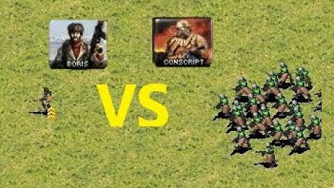 How many Conscripts can Boris stop? - RedAlert 2
