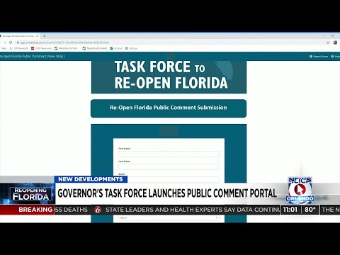 Governor's task force launches public comment portal