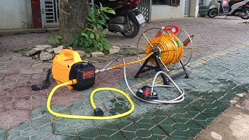 máy rửa xe mini gia đình chuyển đổi mục đích dùng để phun thuốc trừ sâu