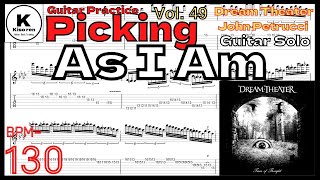TAB】As I Am / Dream Theater Guitar Solo BPM130 John Petrucci