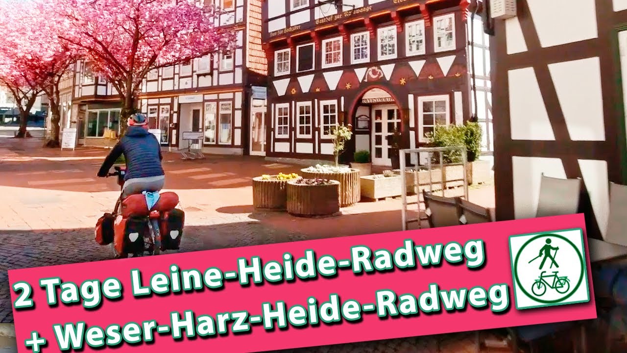 Radtour 2 Tage 140Km auf  Leine-Heide-Radweg LHR und Weser-Harz-Heide-Radweg WHHR mit Rhumequelle
