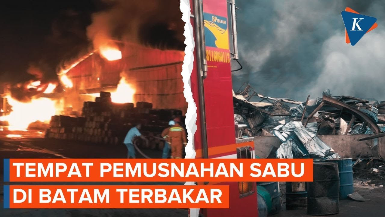 Tempat Pemusnahan Sabu 2 Ton di Batam Meledak dan Terbakar