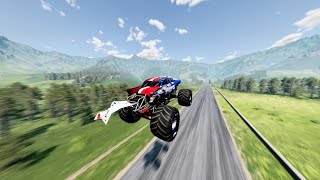 Random Cars vs Boost Speed Physics Test #020 - Realistic Speed Truck Crash in BeamNG Drive