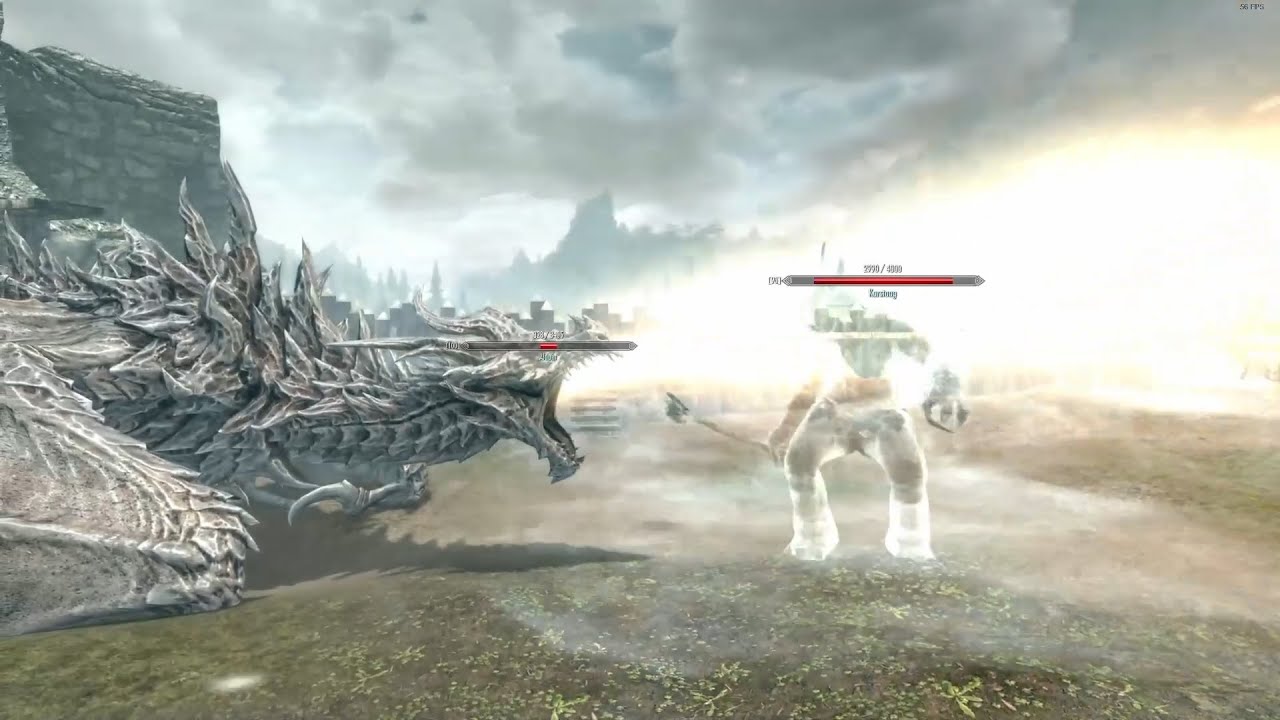 Skyrim Battles - Karstaag vs. Blood Dragons, Alduin, & Legendary Dragon