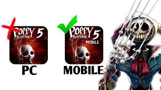 I PLAY POPPY PLAYTIME CHAPTER 5 ON MY MOBILE 🔥