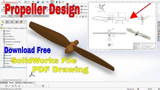 How to Make Propeller in SolidWorks from PDF Drawing|Download Free CAD file and PDF Drawing Net Worth
