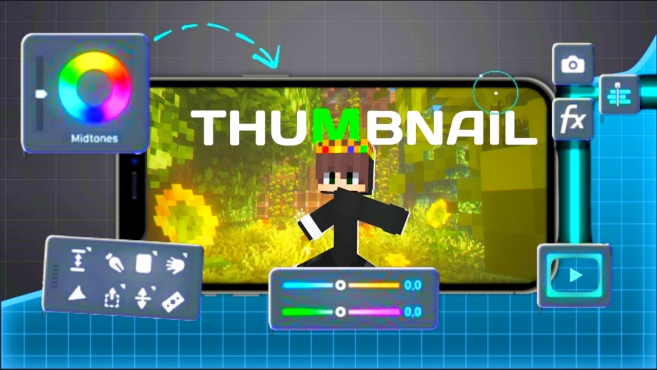 How to make Minecraft Thumbnail like PRO 🔥-Tutorial