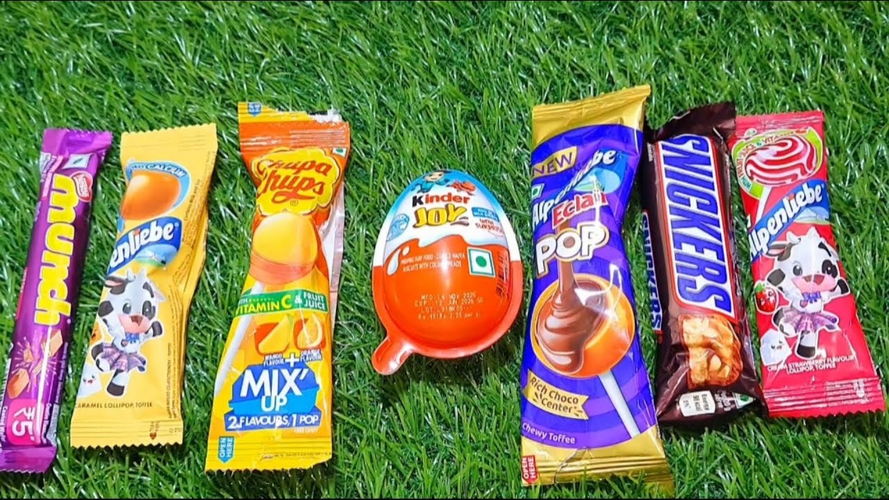 Satisfying Video Asmr Unboxing GIANT Sweets Chocolate and Rainbow Lollipops with Candy Cutting Asmr.