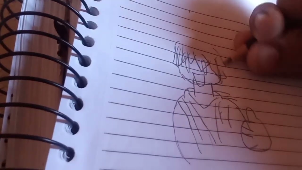 Desenhando a Patricia Martin de Lucky star XD