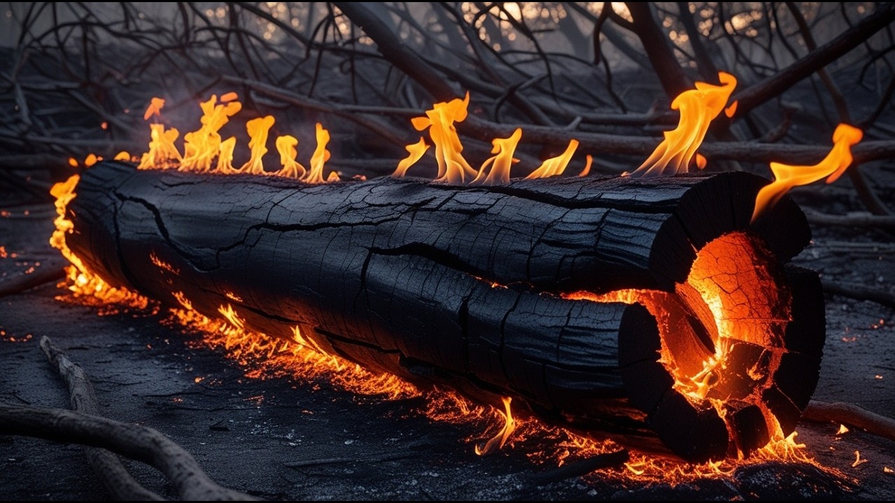 Wood Turning - The Craftsman Turned A Charred Log Into A Masterpiece Of His Life