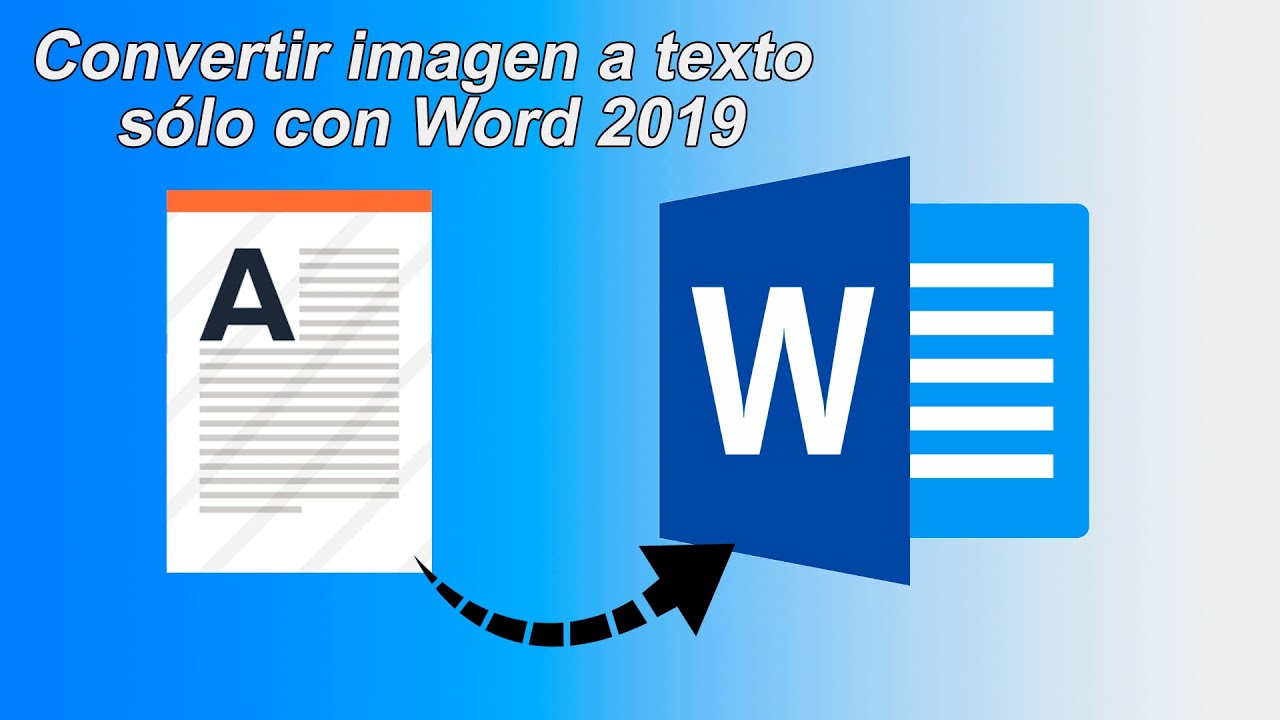 Convertir Imagen A Texto Con Solo Word Youtube