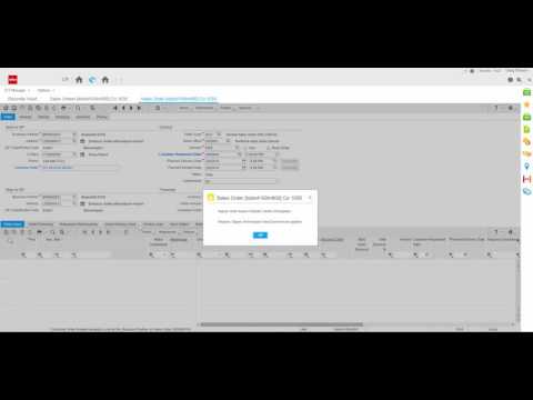 Infor LN 10.4 Training: 1 Creating a Sales Order