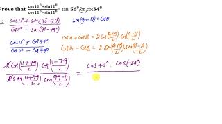 TRIGONOMETRY 24 TRANSFORMATIONS OF PRODUCTS AND SUMS