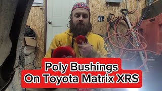 Toyota Matrix XRS Rear Axle Beam Poly bushings (NO FANCY TOOLS)