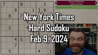 NYT Hard Sudoku Walkthrough | February 9, 2024 screenshot 5