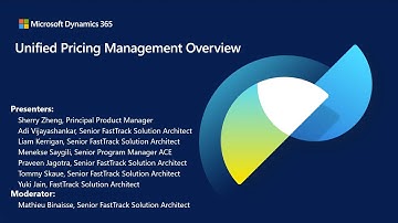 Unified Pricing Management Overview in Dynamics 365 | FastTrack Tech Talk