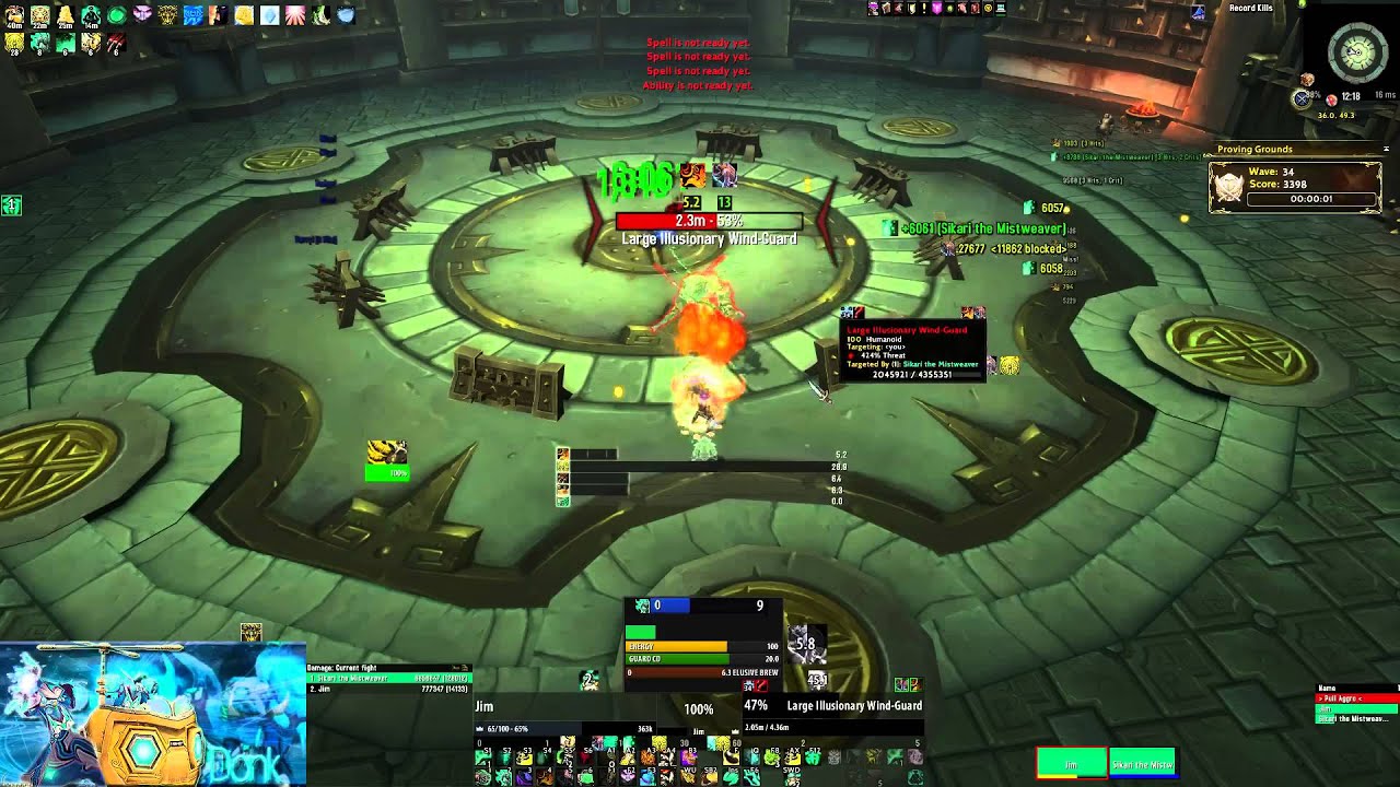 Brewmaster Tank Endless Proving Grounds Wave 58 in DPS Gear