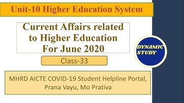 CA Higher Education Class-33 for June 2020