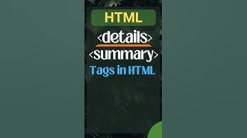 details and summary tags in HTML | HTML Tutorial | html | html5 | details tag #shorts #reels #short