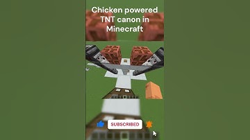 Chicken powered TNT canon in Minecraft #minecraft #redstone
