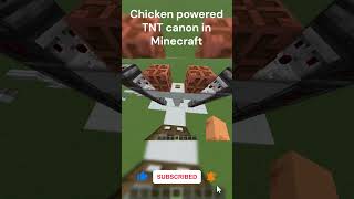Chicken powered TNT canon in Minecraft #minecraft #redstone