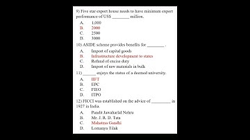 TYBCOM SEM V | EXPORT MARKETING | MOST IMPORTANT MCQ
