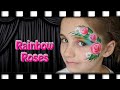 Rainbow Rose Face Painting Tutorial